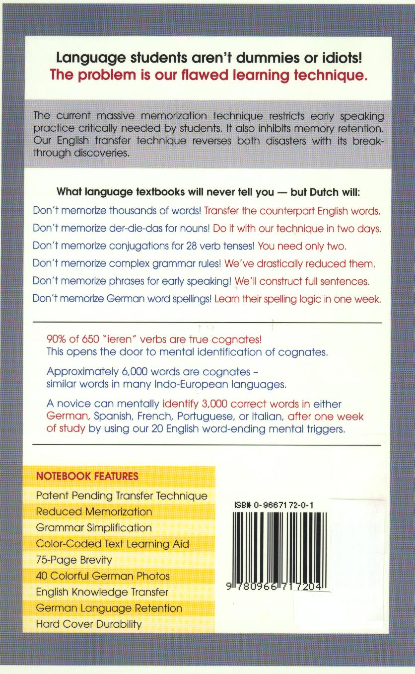 German backcover
